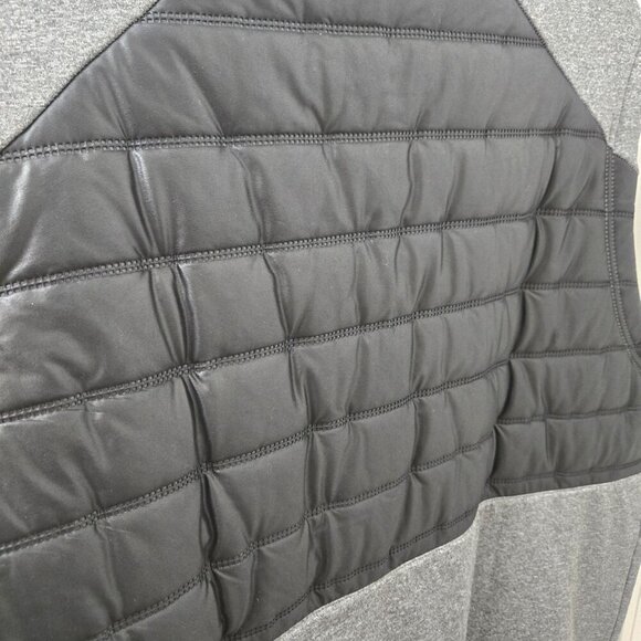 ADIDAS golf 1/2 Zip Puffer Vest Mens Large Two Tone Black Gray Quilted outdoor - Picture 3 of 11